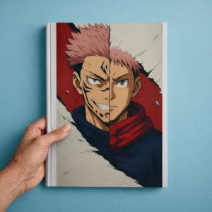 Jujutsu Kaisen Yuji Itadori & Sukuna Split Face A4 Anime Wall Art Print