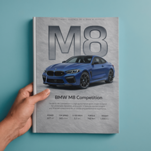 BMW M8 Competition Automotive Wall Art – Premium A4 Car Poster Print
