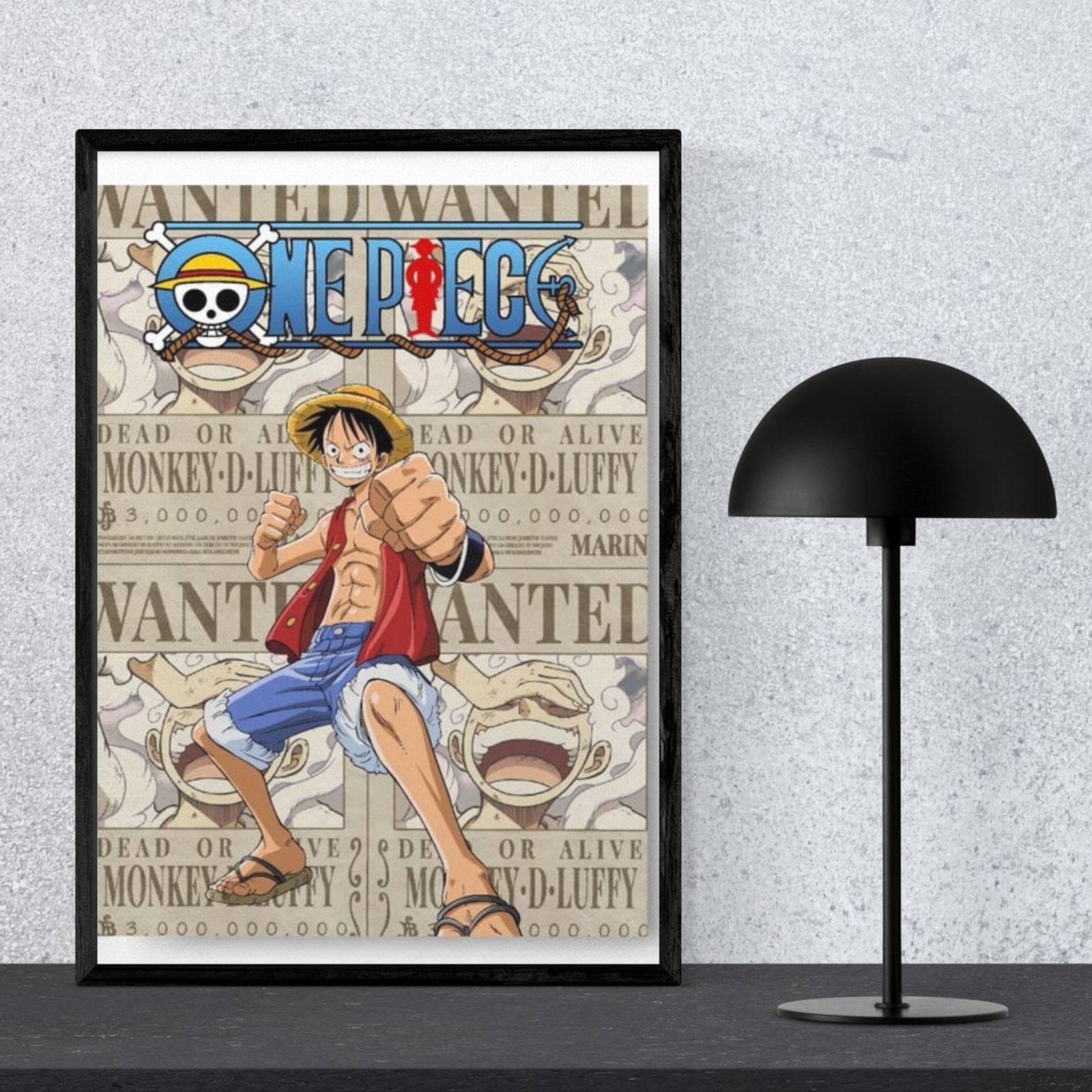 One Piece Luffy Gear 5 Wanted Poster - A4 Anime Wall Art Print