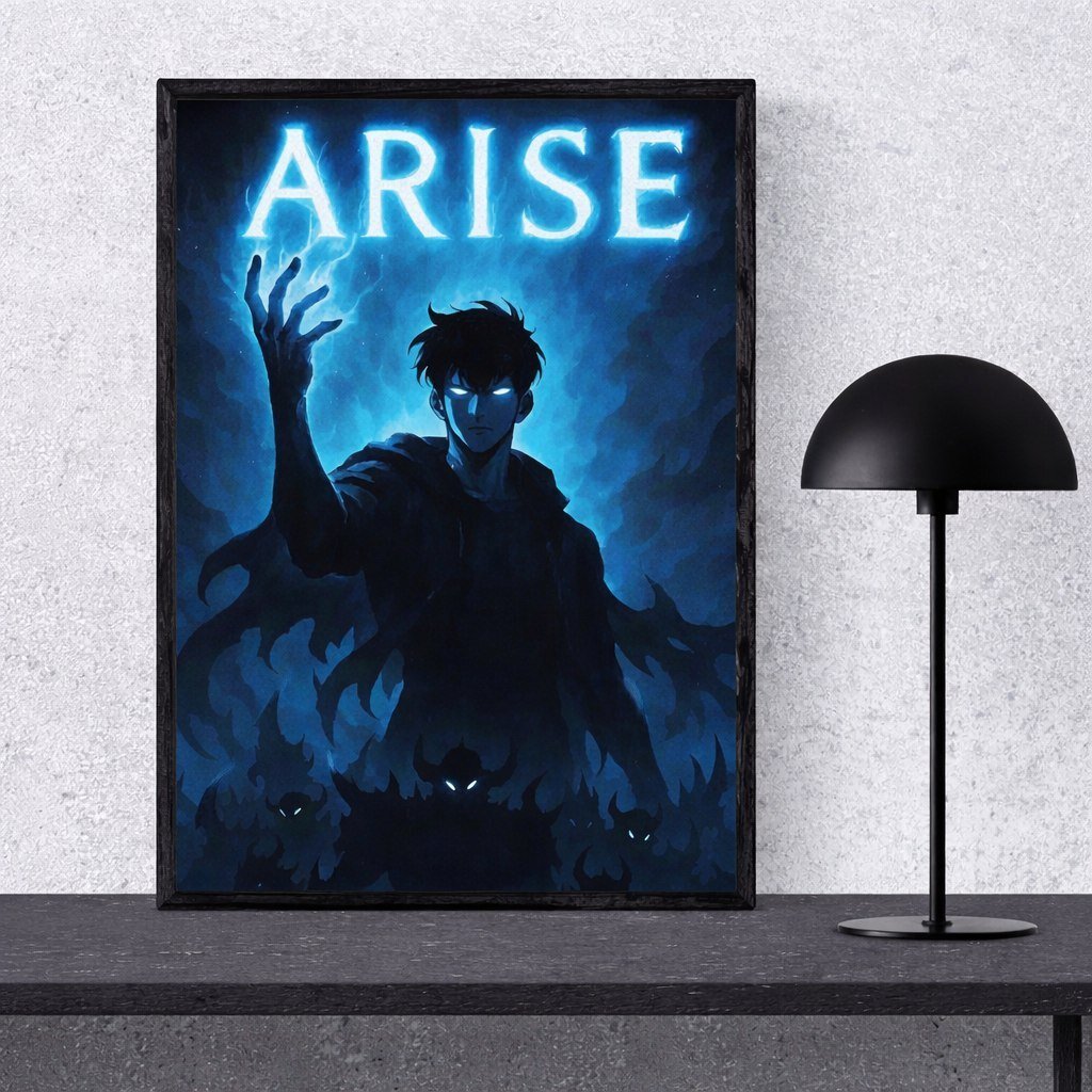 Solo Leveling Sung Jin-Woo Arise Anime Poster - A4 Premium Glossy Print