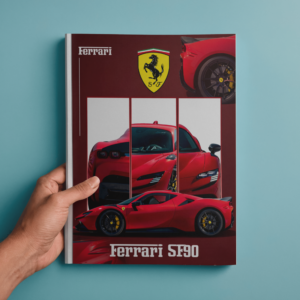 Ferrari SF90 Stradale Automotive Wall Art - Premium A4 Sports Car Print