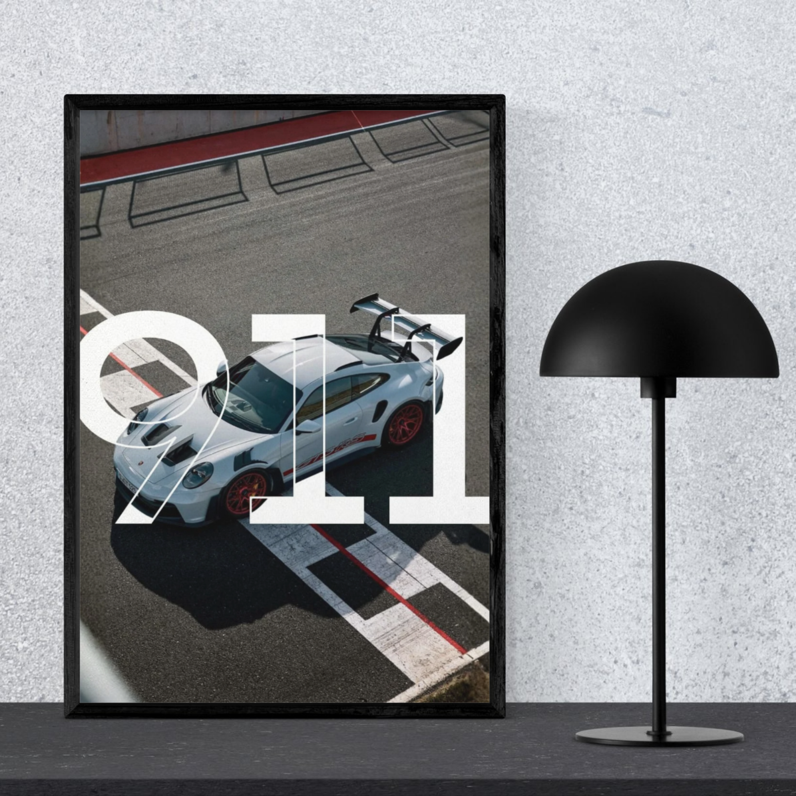 Porsche 911 GT3 RS Aerial View Wall Art – Premium A4 Motorsport Poster