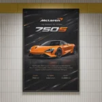 McLaren 750S Supercar Art Print | High-Speed Automotive Wall Decor