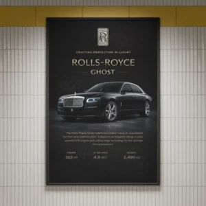 Rolls-Royce Ghost Luxury Automotive Poster – Premium Wall Art