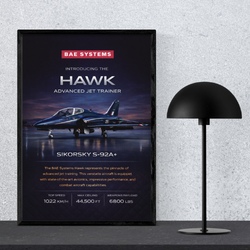 BAE Systems Hawk Advanced Jet Trainer Aviation Poster