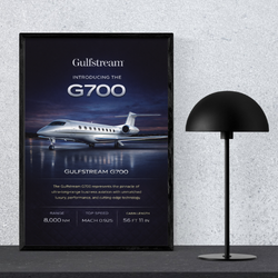 Gulfstream G700 Aviation Poster - Luxury Jet Print