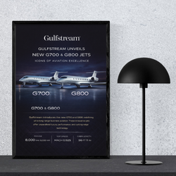 Gulfstream G700 & G800 Aviation Poster - Premium Wall Art (Acrylic, Foam, Paper)