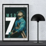 MSD 7 Captain Cool Cricket Poster - Premium Wall Art