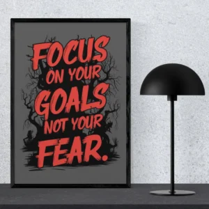 Focus On Your Goals Wall Art | Motivational Poster