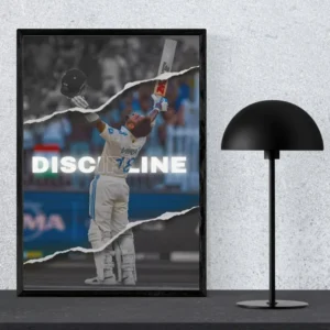 Virat Kohli "Discipline" Cricket Poster – Premium Wall Art