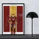 Iron Man Minimalist Triptych Wall Art - Marvel Avengers Poster