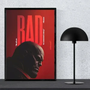 Thanos "We All Are BAD" Minimalist Poster - Marvel Inspired Wall Art