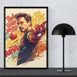 Iron Man Tony Stark Vintage Pop Art Poster - Marvel Fan Wall Art
