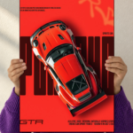 Porsche 911 GT3 RS Poster – Red Sports Car Wall Art Print | Acrylic, Foam & Paper